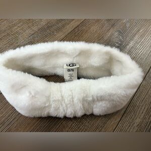 UGG White Fluffy headband new no tag
